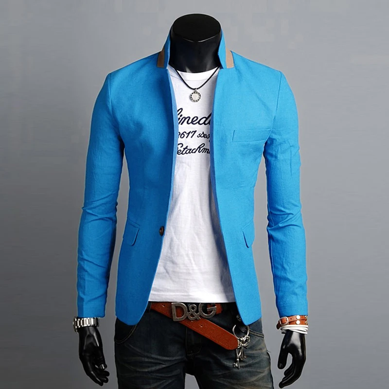 Лен Для мужчин куртка формальный костюм Veston Homme Veste полный мужской европейский Slim