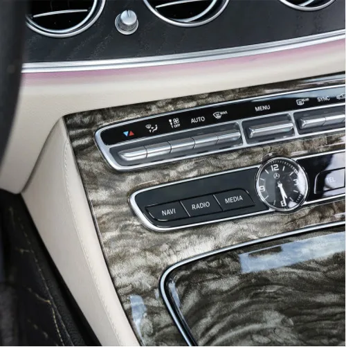 

Marble Grain Style Center Console Gear Panel Frame Cover Trim For Mercedes Benz E Class W213 2016-2018 Auto Accessories