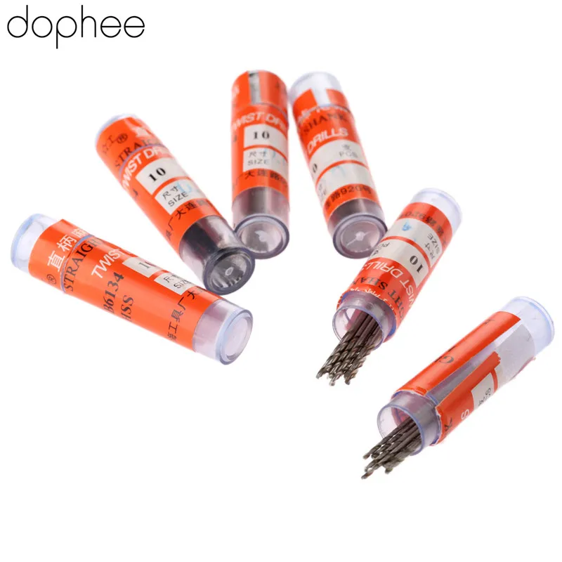 Dophee 0 5 3 мм 10 шт. спиральные сверла HSS высокоскоростное стальное сверло набор микро