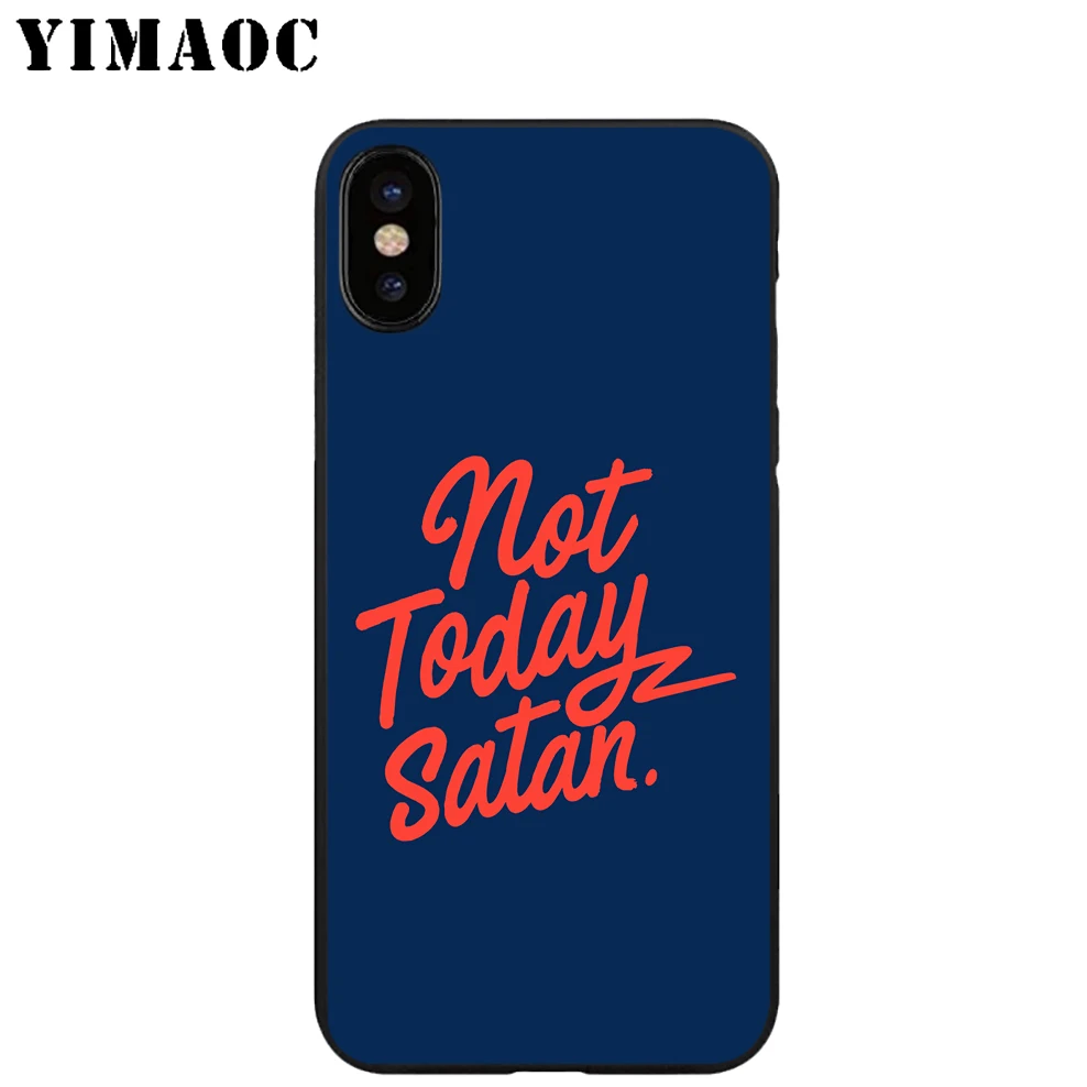 YIMAOC Not Today Satan Soft TPU Black Silicone Case for iPhone X or 10 8 7 6 6S Plus 5 5S SE Xr Xs Max |