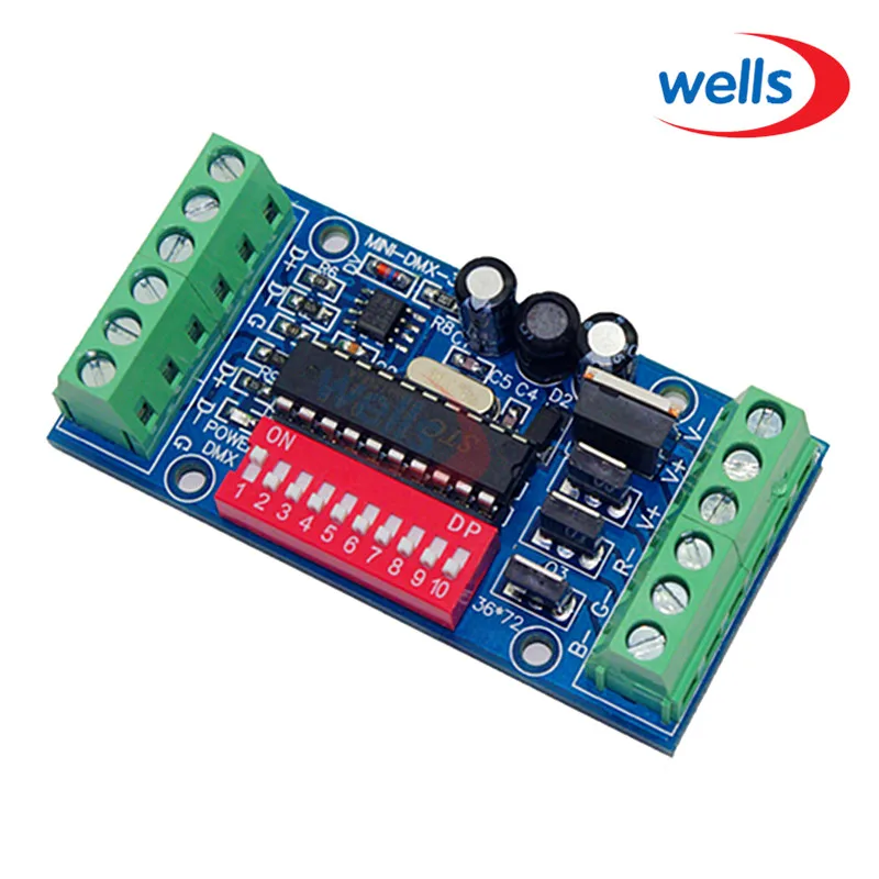 DMX512 3CH4CH6CH8CH12CH18CH24CH27CH контроллер постоянного напряжения общий анодный декодер