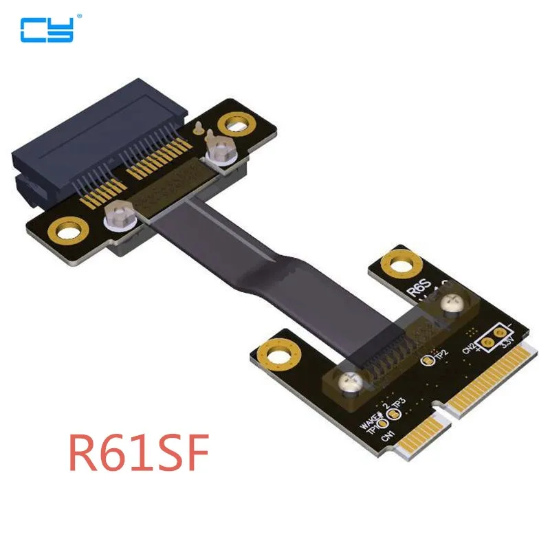 

Riser Mini PCIe mPCIe WAN WiFi To PCIe 1x PCI-E x1 adapter Card elbow Right Left Angle Gen3.0 8Gbps Mini-PCIe Riser Ribbon cable