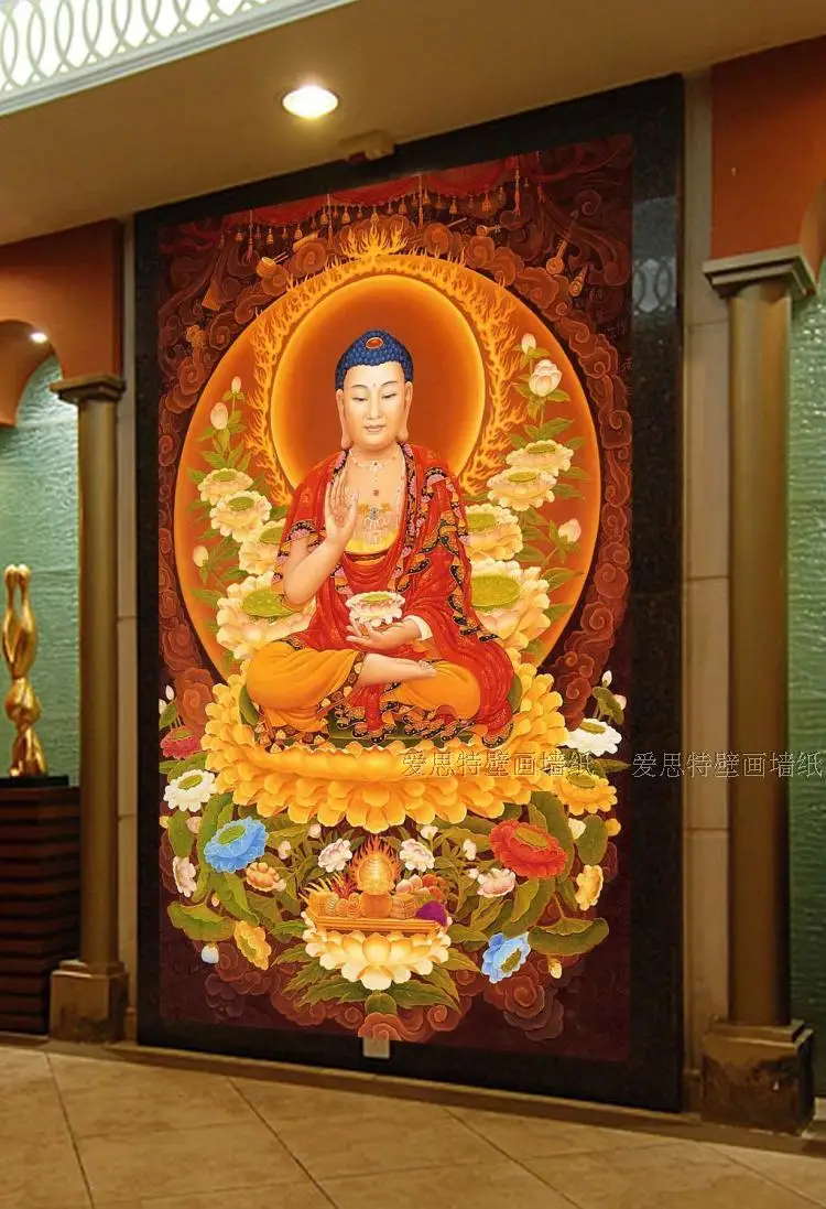 Фото на заказ 3D Sakyamuni Будда роспись буддистская вера гостиная спальня кабинет