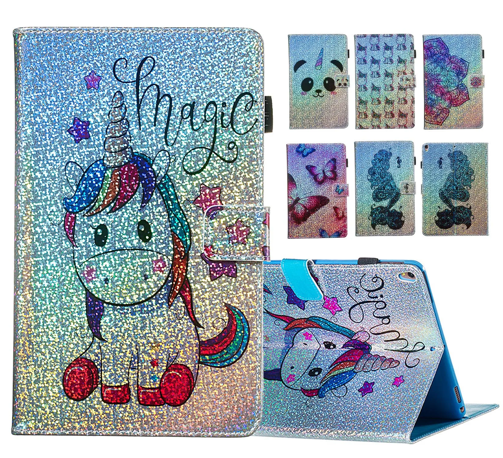 Планшеты Bling чехол для Amazon Kindle All New Fire 5 7 го поколения модные флип карты из