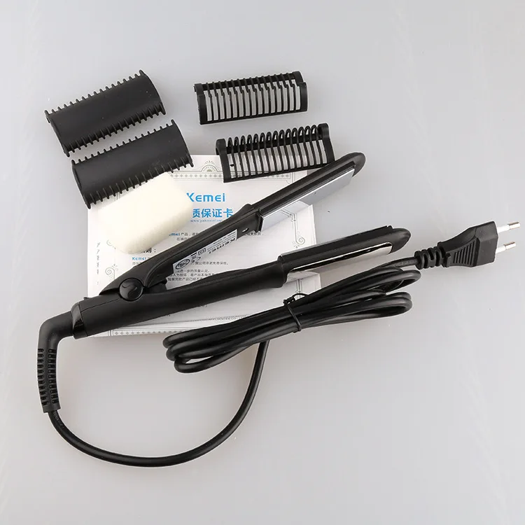 Профессиональный электронный выпрямитель для волос утюжки Kemei температура
