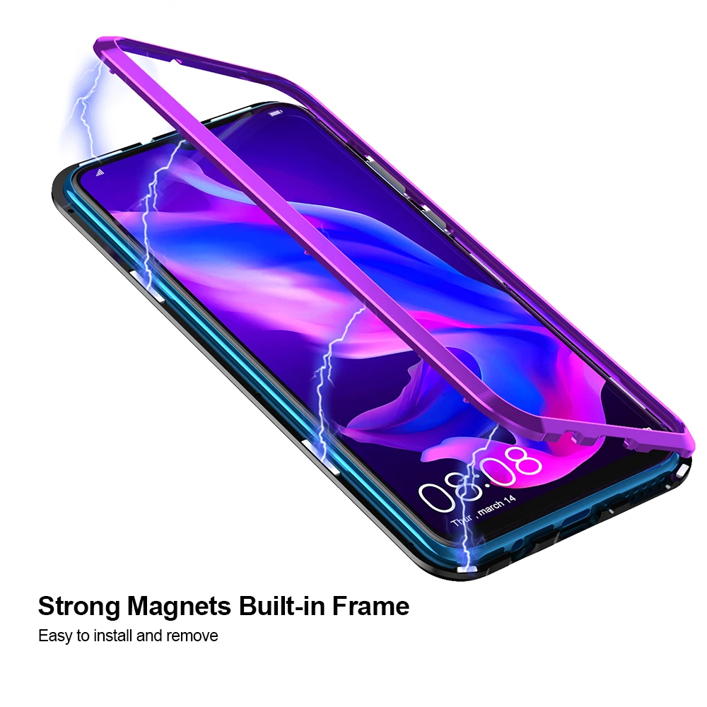 Роскошный магнитный металлический бампер чехол для huawei P30 Pro чехол 360 прозрачное стекло полный корпус чехол для телефона для huawei P30 P30 lite