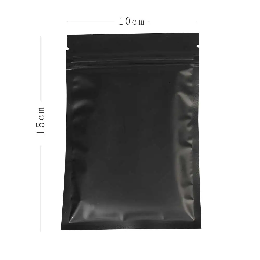 Black Size 100x150mm Различные размеры, 100 шт./лот, черный, золотой, зеленый цвета, на молнии сверху, Упаковочная Сумка, плоский металлический Майларовый замок, сумка для хранения еды и чая - Цвет: Black Size 100x150mm