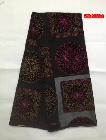 Желтый бархат кружева с камнями ткани Большой Круг Pattern 5 ярдов/шт для африканских