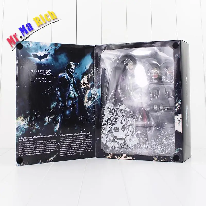 22 см Gioca Arts Kai no.04 Il Joker Action Figure Jolly Con Carte Da Poker Coltello Guanti Maschera Modello Bambola Collezione|joker action