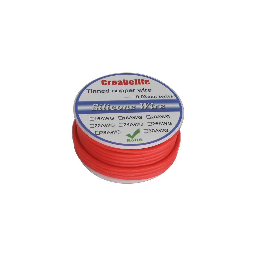 Черный + красный Цвета кремниевой проволокой 16AWG 22AWG 24AWG 26AWG 28AWG 30AWG Жаростойкий