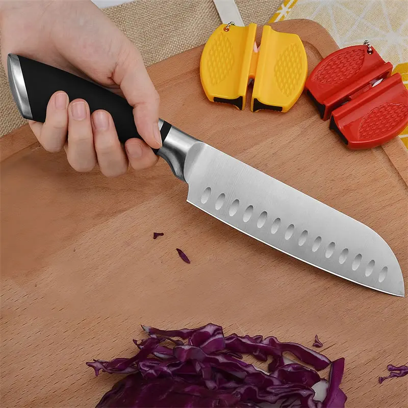 9 дюймовый 12 кухонный нож из нержавеющей стали японский Santoku для резки овощей рыбы
