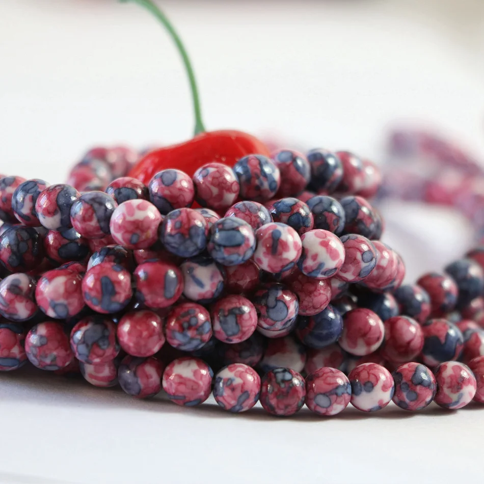 Натуральный Красный Радужный камень Горячая Распродажа 6 мм 8 10 12 круглые