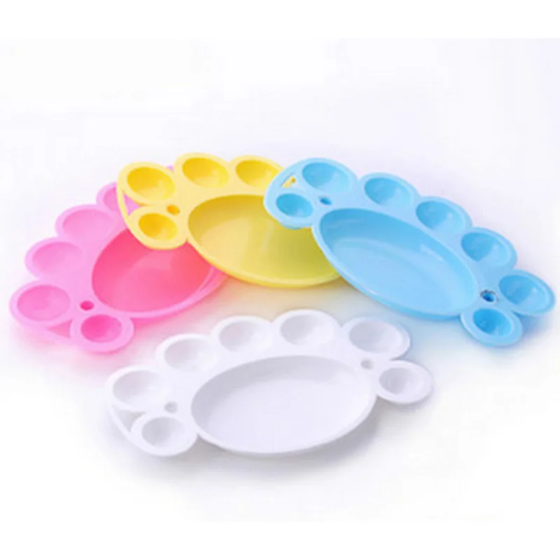 Палетка тарелок для дизайна ногтей dвин покраски пластиковая тарелка смешивания