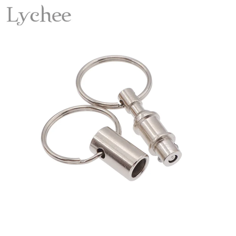 Lychee 5 шт./лот Открытый Съемный брелок Премиум быстрый релиз удобный съемный брелок с двумя разделенными кольцами