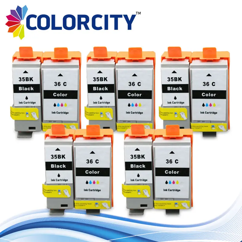5 комплектов PGI 35 CLI 36 35BK совместимый картридж Замена для canon PIXMA IP100B IP100 с