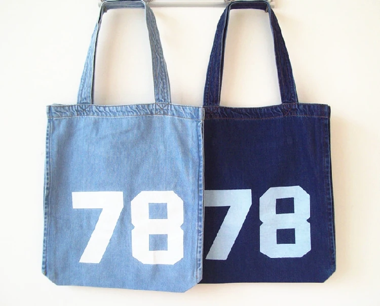 Модные Простые винтажные джинсы с принтом джинсовые женские сумки для девочек