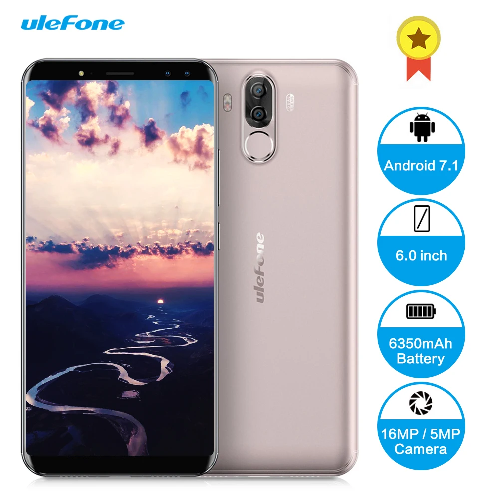 Смартфон Ulefone power 3 S 4G Android 7 1 6 0 дюймов четыре ядра 4 Гб ОЗУ 64 ПЗУ четырехъярусная