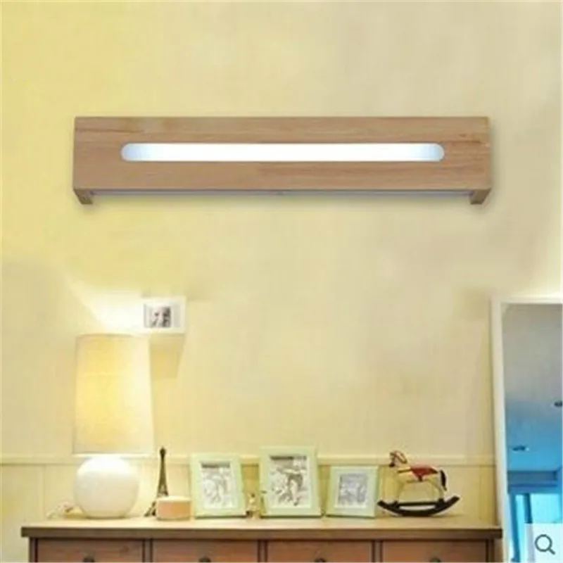 

Modern Brief Europe Wood Acryl Led Wall Lamp for Bedroom Aisle Stair Bathroom Porvh Light L 35/45/50cm AC 80-265V 1448