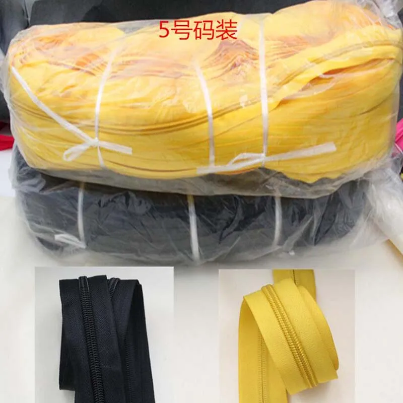 3Meters/lot 5# Black White Beige Red Nylon Coil Zippers For DIY Sewing Home Textile Tailor Accessories with 3pieces of Sliders | Дом и сад
