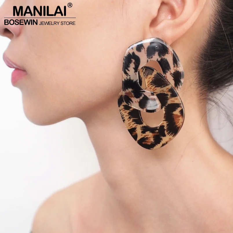 MANILAI геометрические очаровательные леопардовые зернистые акриловые Висячие