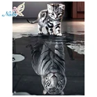 Nabi Cat Алмазная Вышивка Полный комплект DIY Алмазная Картина Вышивка крестом животные картина Стразы мозаичное украшение стены