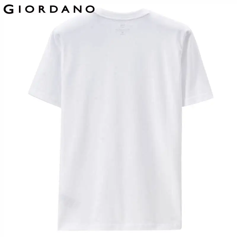 Giordano Мужская футболка с принтом букв графическая летняя для мужчин коротким