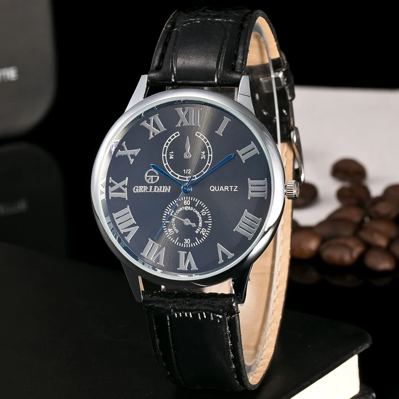 2017 Бизнес Мужские часы римские весы повседневные спортивные наручные Ретро