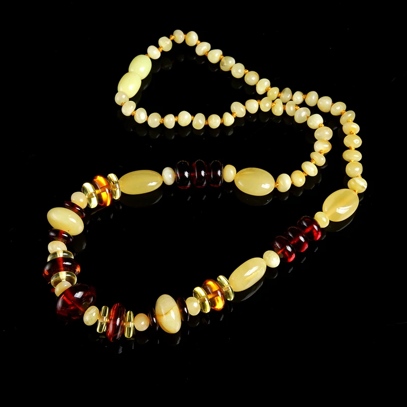 Янтарный пчелиный Воск Ожерелье Подвеска со шнурком свитер цепь мужская и