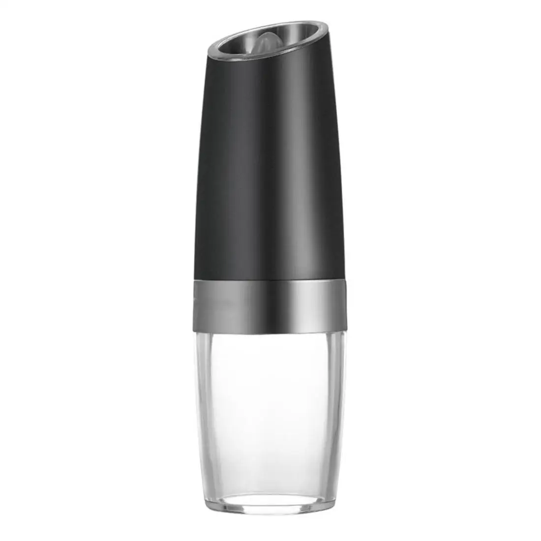 Set of 2 Electric Gravity Pepper& Salt Grinder with LED Light Automatic Adjustable Pepper Spice Mill Kitchen Grinding Tools