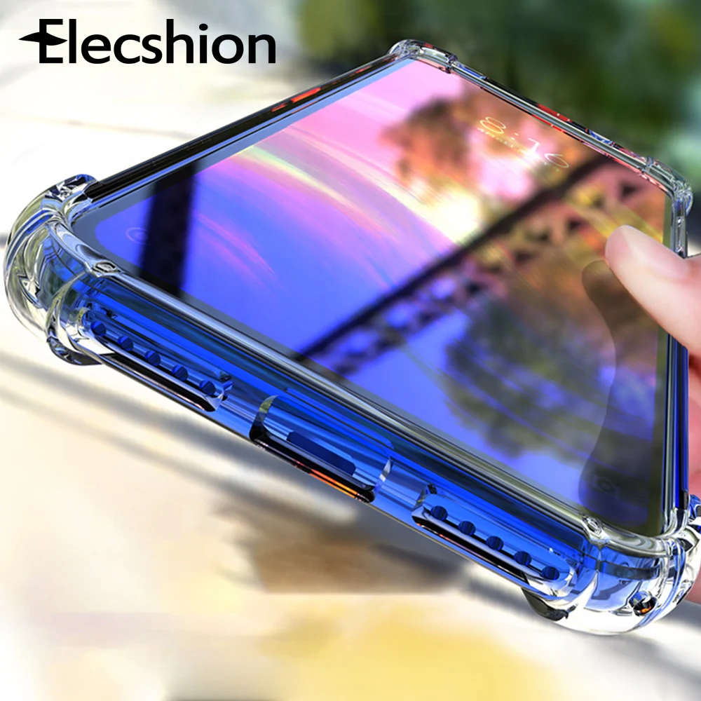 Для Xiaomi Redmi Note 7 противоударный мобильный Прозрачный чехол для телефона