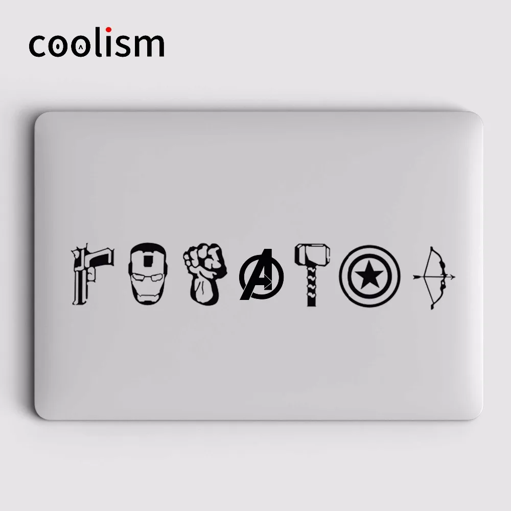 Набор логотипов Super Hero комбинированная наклейка на ноутбук для MacBook Air Decal 13 Pro Retina