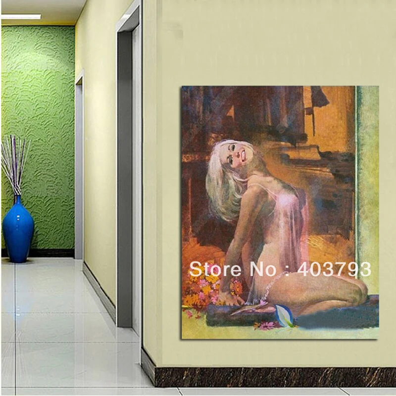 MODERN ABSTRACT OIL PAINTING CANVAS BODY ART PARIS GIRL HOME DECOR WALLART FOR LIVING ROOM | Дом и сад