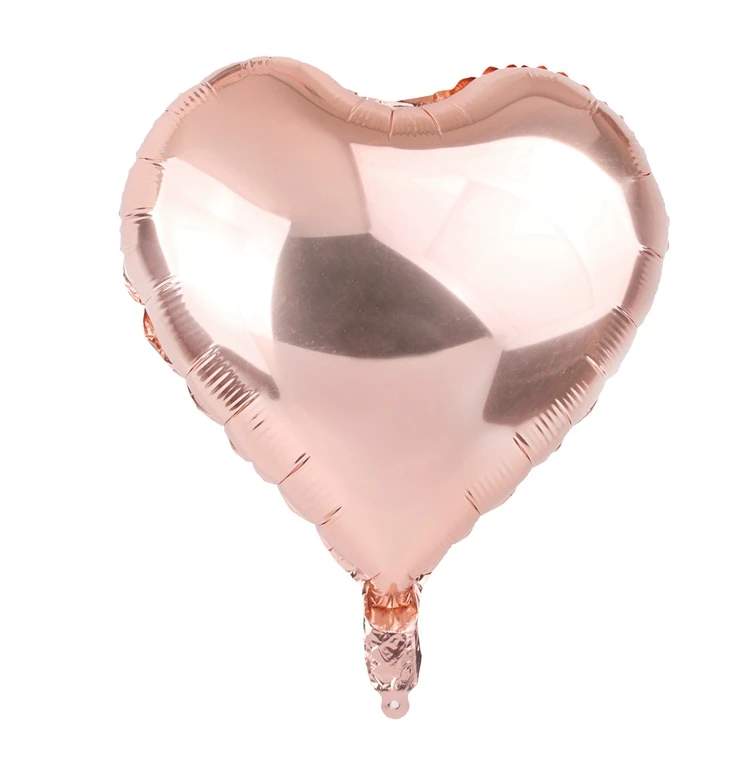 5pcs Rose gold heart QIFU воздушные шары из фольги с надписью «любовь» юбилей свадьбы Валентина балон подарки с днем рождения украшения воздушные шары - Цвет: 5pcs Rose gold heart