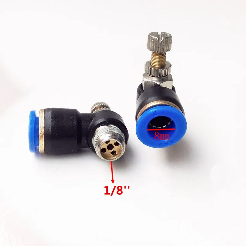 10 шт./лот пневматический штуцер дроссельная заслонка управление скоростью