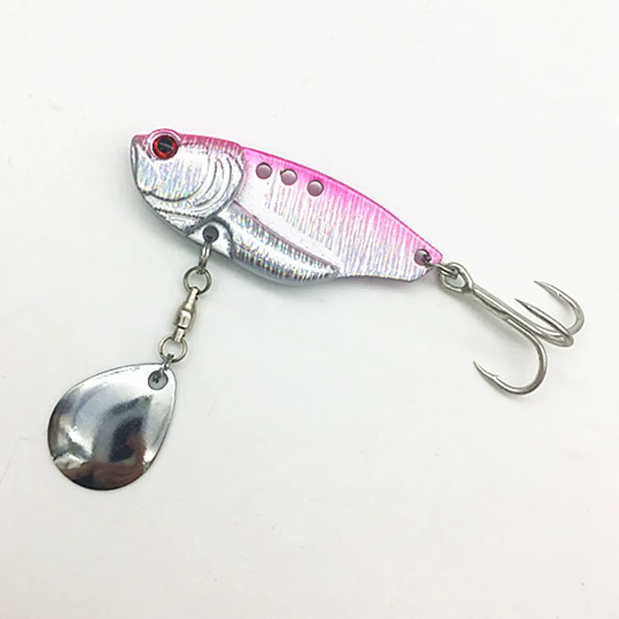 26 г/55 мметалл джиг Рыбалка на щуку приманка воблер Спиннер Ложка VIB Тонущая приманка свинцовая рыба океан Рок Рыбалка вибратор бас приманка - Цвет: Розовый