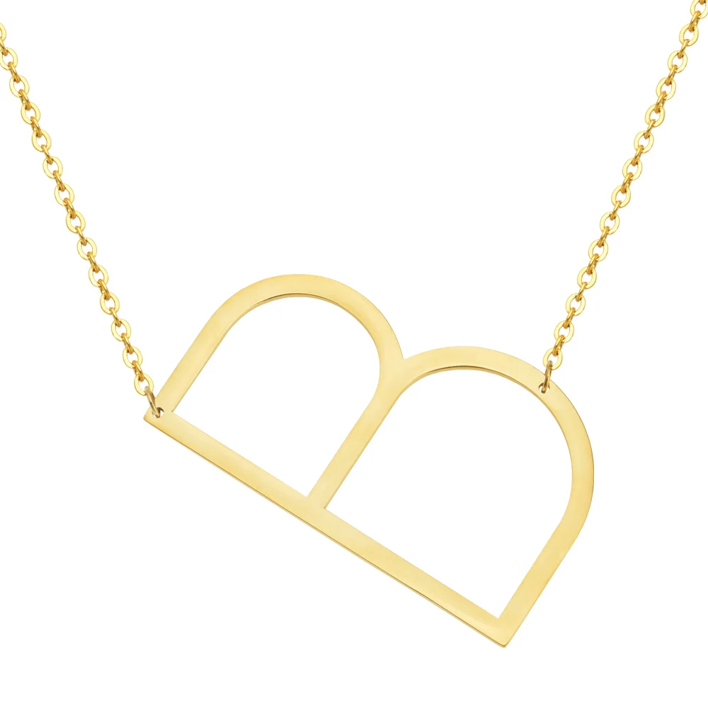 Женское Ожерелье с буквами покрытием 'от А до Z &quotкулон из нержавеющей стали в