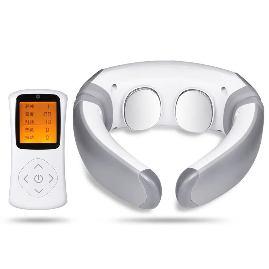 Electric Pulse Neck Massager Cervical Vertebra Impulse Massage Physical Acupuncture MagneticTherapy Pain Relief Tool | Красота и