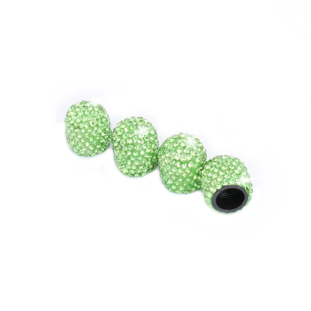 4Pcs Shiny Rhinestone Soft Clay Car Tire Valve Cap Dustproof Cover Vehicle Decor | Автомобили и мотоциклы