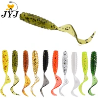 20 or 30 pieces soft silica grub wrom lure bait for fishing tackle 4cm maggot worm baits lure soft baits with circel tail