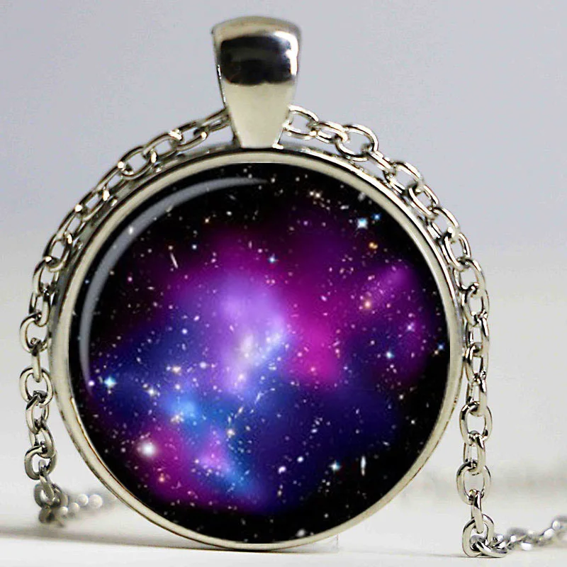 Зеленое ожерелье с подвеской дизайном Туманность|gift for her|galaxy necklacegift gifts |