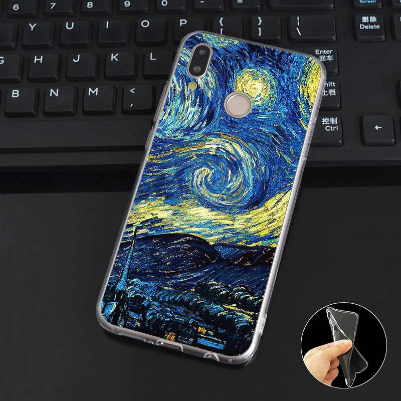 DREAMFOX M561 Ван Гог Мягкий ТПУ силиконовый чехол для huawei Honor 6A 6C 7X9 10 P20 P30 Lite Pro P Smart 2019 |