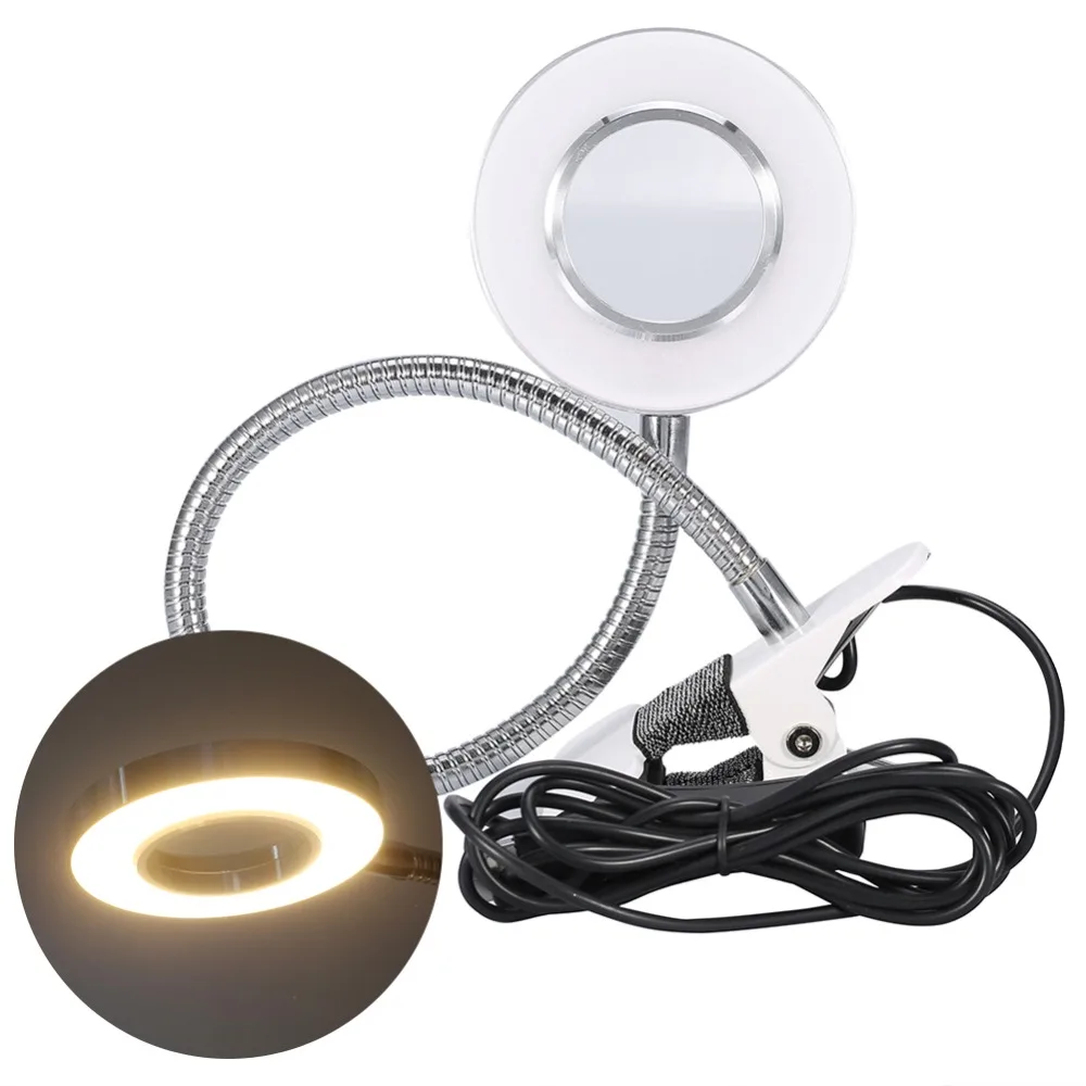 1PC USB Charging Eyebrow Lip Tattoo Manicure Nail Art Eyelash Extension Shadowless Warm Light Beauty Table Lamp With Clip | Красота и