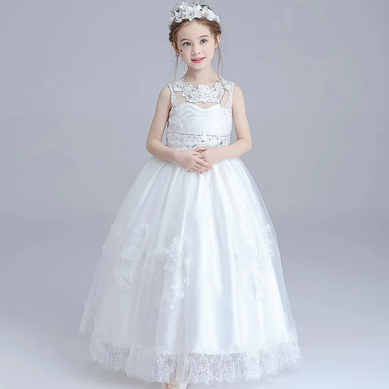 Flower girl princess dress for wedding party summer size 4 5 6 7 8 9 10 11 12 13 14years baby child evening show tutu | Детская одежда