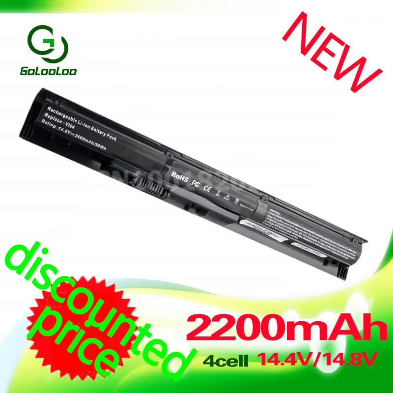 Gololoo 4 ячейки батареи для HP VI04 HSTNN DB6J hstnn lb5s 15 ab093tx ab525TX ab548TX DB6I TPN Q140|Аккумуляторы