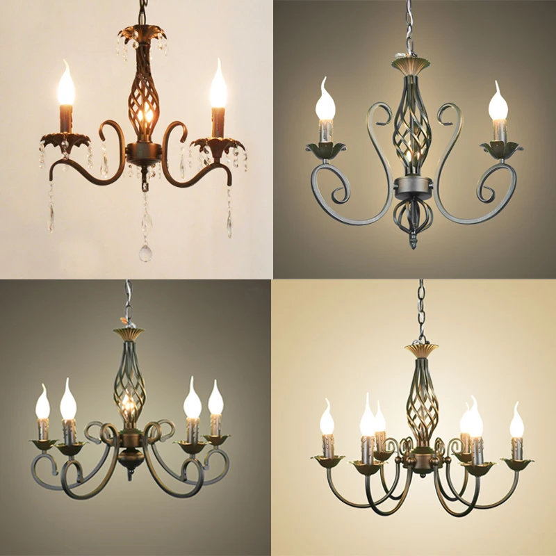 54cm Black Iron industrial lamp creative instrument Chandeliers 3 6 heads candle lights vintage restaurant bar foyer lamps | Лампы и