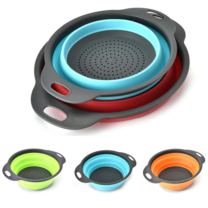 1 шт складной дом обеденная Корзина Сетчатый осушитель силиконовый дуршлаг
