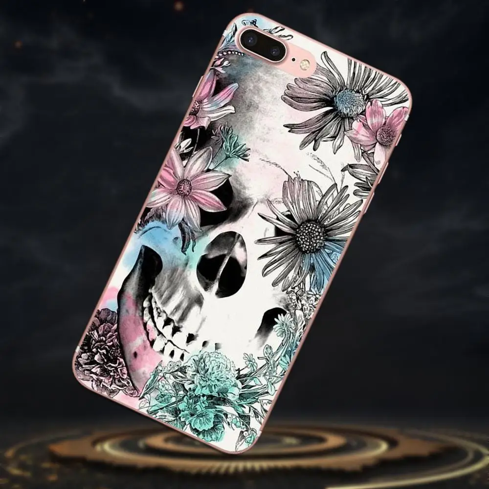 Silicone Cover Case For Galaxy Grand Alpha G850 Core2 Prime S2 I9082 A3 A5 A7 On5 On7 2015 2016 2017 Floral Skull Lovers | Мобильные