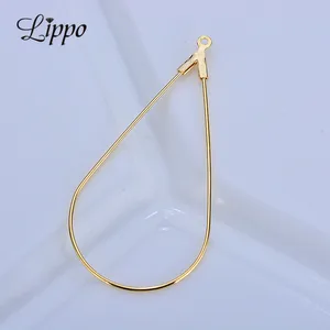 20 шт. 23 мм * 44 мм Высокое качество золотого цвета Эффектные серьги коннекторы висячие серьги фурнитура