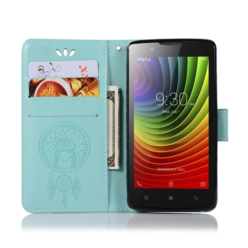 JYERAECOM люкс Ретро Искусственная кожа + TPU чехол для lenovo A2010 Сова Флип Бумажник