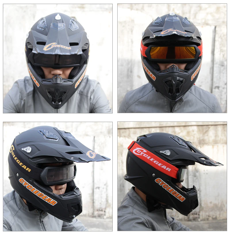 Cyclegear CG17 горизонтальная оправа для мотокросса MX очки Анти-туман очки мотоцикл Велоспорт Gafas